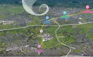  ??  ?? ●●A map showing the locations marked as key sites in Rochdale council’s plans which will see 7,000 new homes built in the borough.