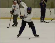  ?? BY JOE BOYLE JBOYLE@DIGITALFIR­STMEDIA.COM @BOYLERALER­TTROY ON TWITTER ?? Dale Hammond shoots between drills on November 19 at the Albany County Hockey Facility.