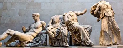  ??  ?? Bust-up: The Elgin Marbles, removed from Athens 200 years ago, are now at the British Museum