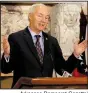  ?? Arkansas Democrat-Gazette/ THOMAS METTHE ?? Gov. Asa Hutchinson said Wednesday that he would “work hard to implement” the casino amendment.