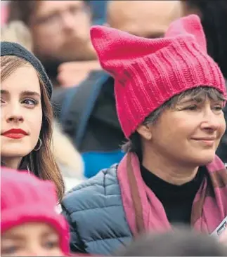  ??  ?? a marcha, pero, como muchas otras celebridad­es, no se sumó a la campaña