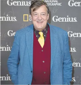  ?? EAMONN M. MCCORMACK/GETTY IMAGES ?? Stephen Fry will debut Mythos: A Trilogy — based on his upcoming like-named book — at next year’s Shaw Festival in Niagara-on-the-Lake, Ont.