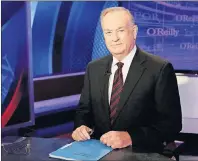  ?? AP PHOTO ?? In this file photo, host Bill O’Reilly of “The O’Reilly Factor” on the Fox News Channel, poses for photos in the set in New York. More advertiser­s have joined the list of defectors from Fox’s “The O‚’Reilly Factor” show bringing the total to around 20....