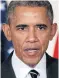  ??  ?? Obama: Military action recalls Iraq