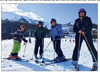  ??  ?? Miguel, Amaury, Ethan et leur grand-mère Patricia apprécient la station du Mercantour pour son atmosphère familiale. (Photos Aurore Malval)