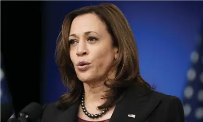  ?? Photograph: Patrick Semansky/AP ?? Kamala Harris worked from her office in the West Wing while Joe Biden was under anesthetic for a routine colonoscop­y.