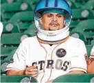  ?? Karen Warren / Staff file photo ?? This Astros fan takes the team’s ties to the space program seriously.