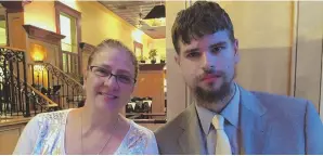  ??  ?? LOST AT SEA: Nathan Carman and his mother Linda are shown in this family photo. Linda is presumed dead after Nathan was rescued 100 miles at sea.