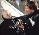 ?? LUCASFILM ?? Darth Vader (Sebastian Shaw, left) finds redemption in his final moments with his son Luke (Mark Hamill) in “Return of the Jedi.”