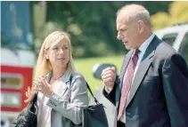  ??  ?? El jefe del gabinete, John Kelly, con su mano derecha, Kirstjen Nielsen, en esta imagen de agosto pasado, en Washington.