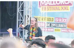  ?? ?? Das Mallorca-Festival XXL auf dem Schützenpl­atz findet auch in diesem Jahr wieder statt. Headliner ist Mia Julia.