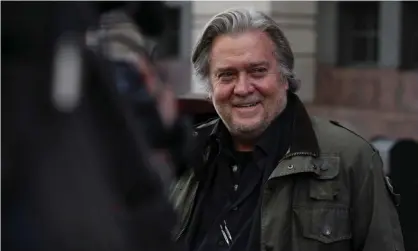  ??  ?? Steve Bannon in Washington DC in November 2019. Photograph: Alex Wong/Getty Images