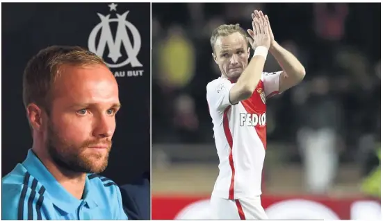  ?? (Photos AFP) ?? Après onze ans à l’AS Monaco, Valère Germain a rejoint l’OM en début de semaine. L’attaquant n’oublie pas pour autant Monaco.