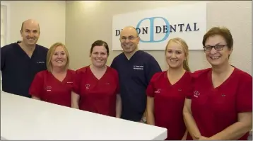  ??  ?? Dillons Dental finalists in the Sensodyne Dental Team of the Year (from left): Adrian Dillon, Mary Dunne, Kim Connolly,Thomas Corkery, Stephanie Boland and Hilde Nolte. Missing is Sharyn Byrne.