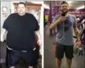  ??  ?? Ronnie Brower before and after losing 458 pounds.