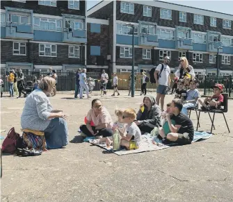  ?? ?? Revellers at the Somers Town May Fayre