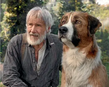  ??  ?? The rarely seen Harrison Ford is joined by a CGI-created companion in The Call of the Wild.