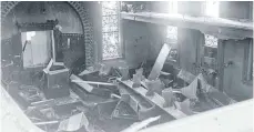  ?? FOTO: SZ ARCHIV ?? Blick in die zerstörte Synagoge in Hechingen. ANZEIGEN