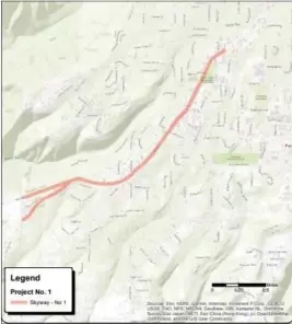  ?? TOWN OF PARADISE ?? The Paradise Town Council may approve as staff recommenda­tion toward the rehabilita­tion of Skyway between the Skyway Crossroads and Center Street at Tuesday night’s council meeting.