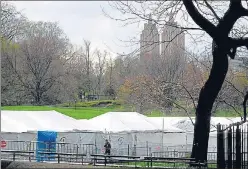  ?? AFP ?? Temporary field hospitals were set up at the home of the US Open tennis. But USTA said this week that n the last patient has left and work to convert the building back into a tennis facility has begun.