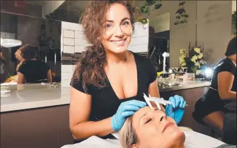  ?? Eva Albrechtov­a says microbladi­ng ensures perfect brows – even in the stickiest weather. ??