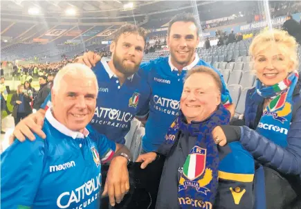  ?? Photo / Supplied ?? Dean Budd (back left) with brother Lloyd and (front left) dad Mike Budd, late step-dad Peter Gleeson and mum Jan Walters-Gleeson.