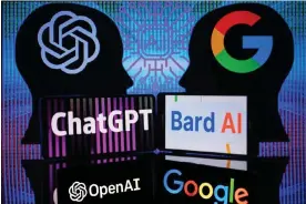  ?? Photograph: Jonathan Raa/NurPhoto/REX/Shuttersto­ck ?? OpenAI, ChatGPT and Google Bard are just some of the computer programs shaping AI.