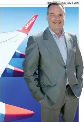  ?? ?? Flying off the handle: Jet2 executive chairman Philip Meeson