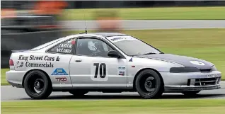  ?? PHOTO: DOUG FIELD/STUFF ?? Vaughan Moloney and Mark Taylor were the best Timaru team in the three-hour endurance series finale at Levels Raceway.