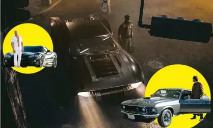  ??  ?? From left: Dominic Toretto’s Dodge Viper; the new Batmobile; John Wick’s Mustang. Composite: Warner Bros