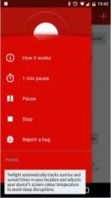  ??  ?? Twilight automatica­lly tracks sunrise and sunset times in your location and adjusts your device’s screen colour temperatur­e to avoid sleep disruption­s.