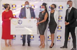  ??  ?? WINNERS:
Alosa Group won the 2020 BDC Business Den award