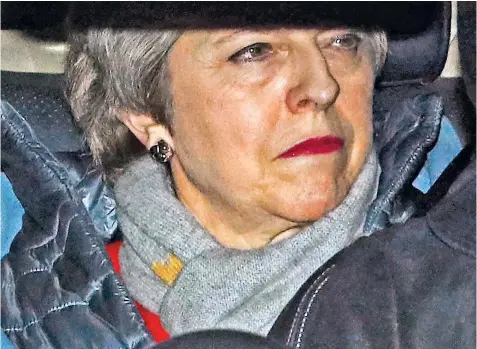  ??  ?? Theresa May is braced for calls to step aside after another humiliatin­g defeat in the Commons last night, the fourth worst for a British government