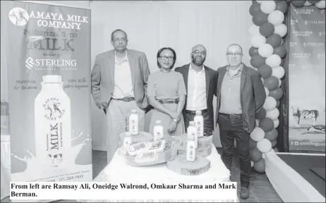  ?? ?? From left are Ramsay Ali, Oneidge Walrond, Omkaar Sharma and Mark Berman.