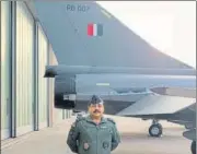  ??  ?? IAF chief Rakesh Bhadauria with the RB 007 fighter jet. All Rafale jets carry the RB call sign in honour of Bhadauria, who played a key role in negotiatin­g the fighter jet deal.