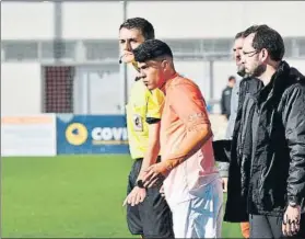  ?? FOTO: NURI MARGUÍ / CF PERALADA ?? El juvenil Pedro Porro Debutó con el Peralada en Zaragoza