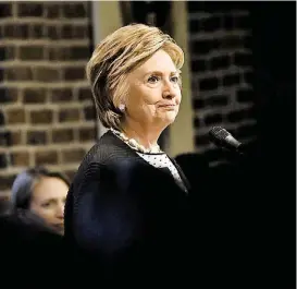  ?? PATRICK SEMANSKY/AP ?? Tras su derrota, Hillary Clinton ya no puede ejercer el liderazgo demócrata.