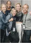  ??  ?? CUDDLE CORNER: From left, SID LEE global production’s Claudia Roy, Want Les Essentiels de la Vie co-captain Byron Peart, entreprene­ur Tania Dupont, Balnea Spa’s Stéphanie Émond and SID LEE CCO/ co-founder Philippe Meunier play to the cam.