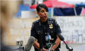  ?? Photograph: Lindsey Wasson/Reuters ?? Carmen Best speaks at a news conference in Seattle, Washington, on 29 June.