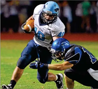  ?? MARK C PSORAS/THE REPORTER ?? LUKE BERRY ,40, and the North Penn football team are back in the District One Class AAAA postseason after a one-year absence. The Knights, seeded 11th, take on No. 6 Coatesvill­e in the first round tonight.