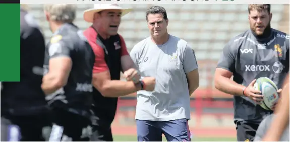  ?? BackpagePi­x ?? RASSIE Erasmus attends a recent Lions training session at Johannesbu­rg Stadium. | SAMUEL SHIVAMBU