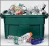  ?? TONY CENICOLA / NEW YORK TIMES ?? Some recycling centers only take certain types of plastic.