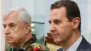  ??  ?? Der russische Verteidigu­ngsministe­r Sergei Shoigu mit seinem Schützling Baschar al-Assad