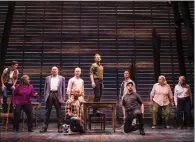  ?? THE CANADIAN PRESS/HO ?? The cast from Come From Away is shown in an undated handout photo. Toronto's Mirvish Production­s is adding standing-room tickets for the hit Canadian musical "Come From Away."