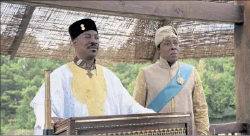  ?? PARAMOUNT PICTURES ?? Eddie Murphy, left, and Arsenio Hall are back for more laughs in ‘Coming 2 America.’