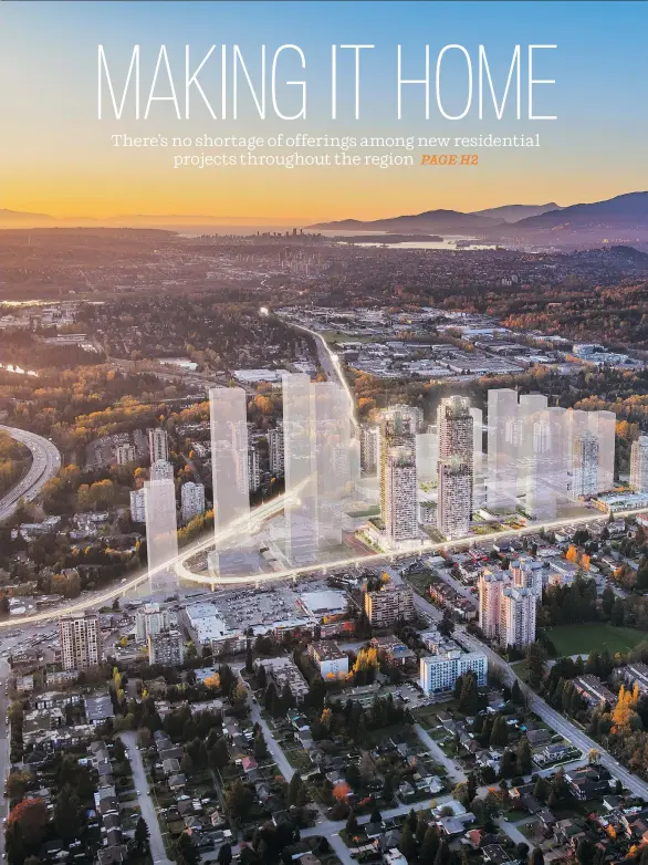  ??  ?? Shape Properties’ The City of Lougheed will comprise 23-plus towers on 40 acres in Burnaby. At the nexus of two SkyTrain stations, it will also include shops, restaurant­s, fashion stores and other retail outlets.