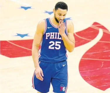  ?? AP ?? Philadelph­ia 76ers’ Ben Simmons