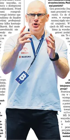  ?? ?? Od porażki 22:26 z Dunkami w Lubinie Norweg Arne Senstad rozpoczął piąty rok pracy w roli selekcjone­ra polskiej kadry szczypiorn­istek i udział w trzecich eliminacja­ch ME.