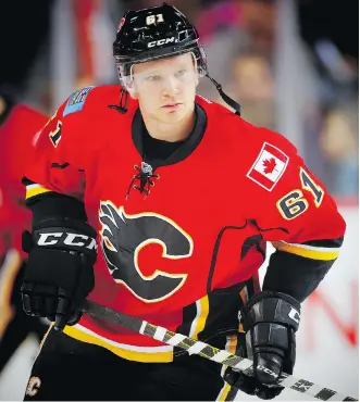  ?? AL CHAREST/POSTMEDIA NEWS ?? Brett Kulak knows there is an opportunit­y to land a role on the Calgary Flames blue line for the coming season, but the 23-year-old who just signed a one-year contract will have to fight for it.