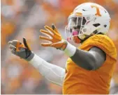  ?? STAFF FILE PHOTO BY C.B. SCHMELTER ?? Tennessee’s Jonathan Kongbo could get a chance this season to try the jack linebacker position, which combines elements of defensive end and linebacker.
